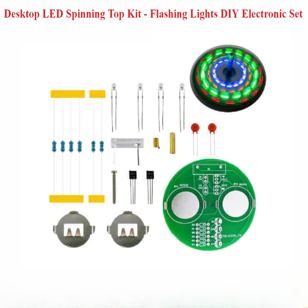 Electronics And Gadgets With P - マジックスピニングLEDディスプレイキット - 初心者向けDIYはんだ付け練習、催眠RGBライトショーデスクトップガジェット、楽しい電子工作P