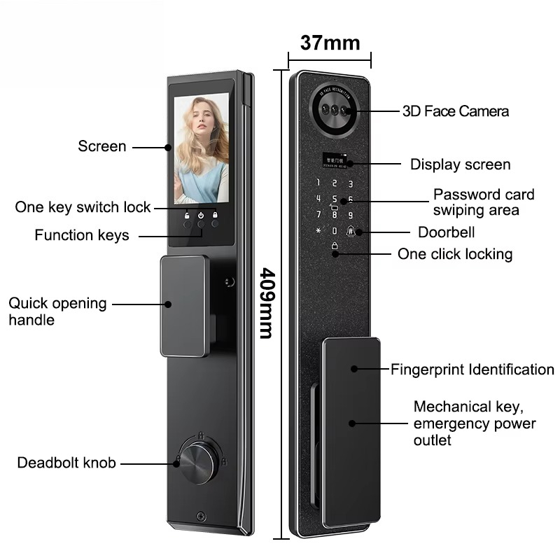 Tuya WiFi スマートドアロック、家庭用生体認証指紋ロ - Electronics & Gadgets Starting With V のレビューと価格