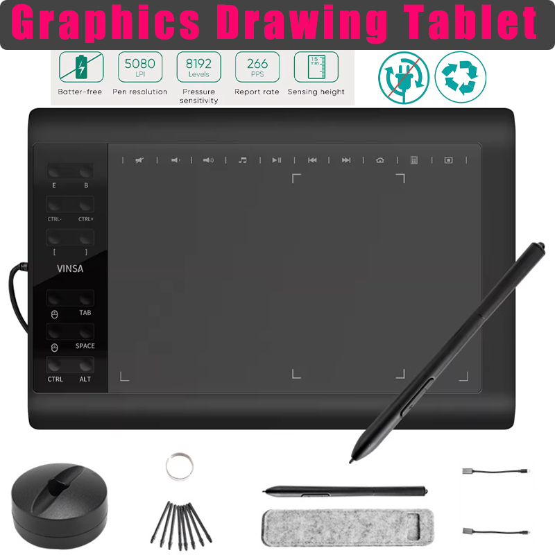 デジタルタブレット描画プロフェッショナルグラフィック描画タブ - Digital Drawing Tablet のレビューと価格