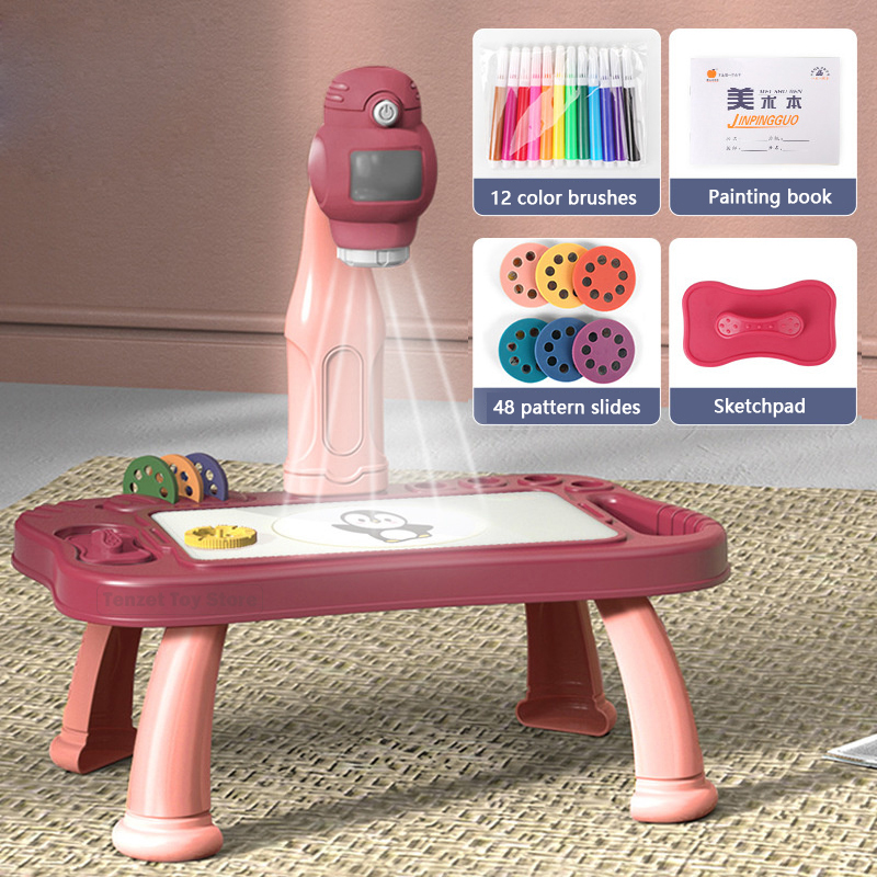 子供のためのインテリジェントなプロジェクターセット,教育玩具 - Digital Drawing Tablet のレビューと価格