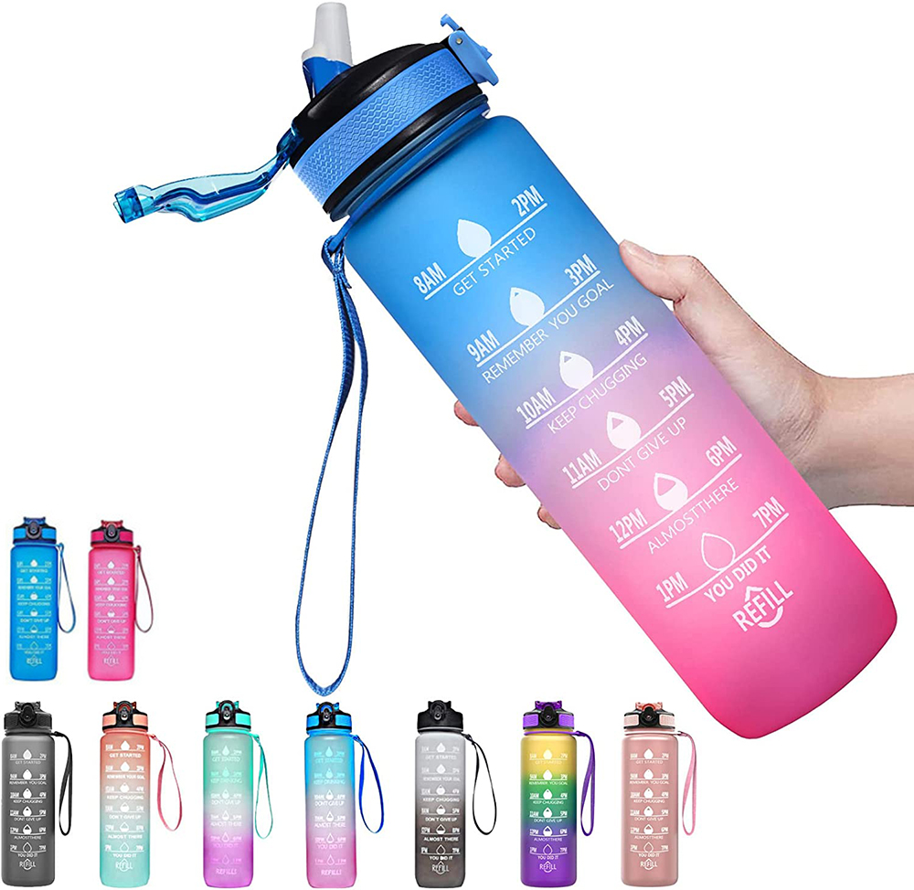 動機付けのスポーツウォーターボトル、漏れ防止飲用ボトル、屋外 - Smart Water Bottle Tracker のレビューと価格