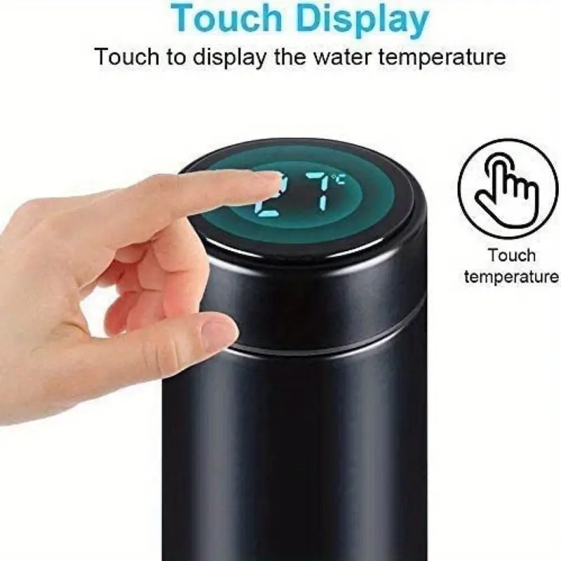 316ステンレス鋼スマートサーモマグ LED温度表示 タッチ - Smart Water Bottle Tracker のレビューと価格