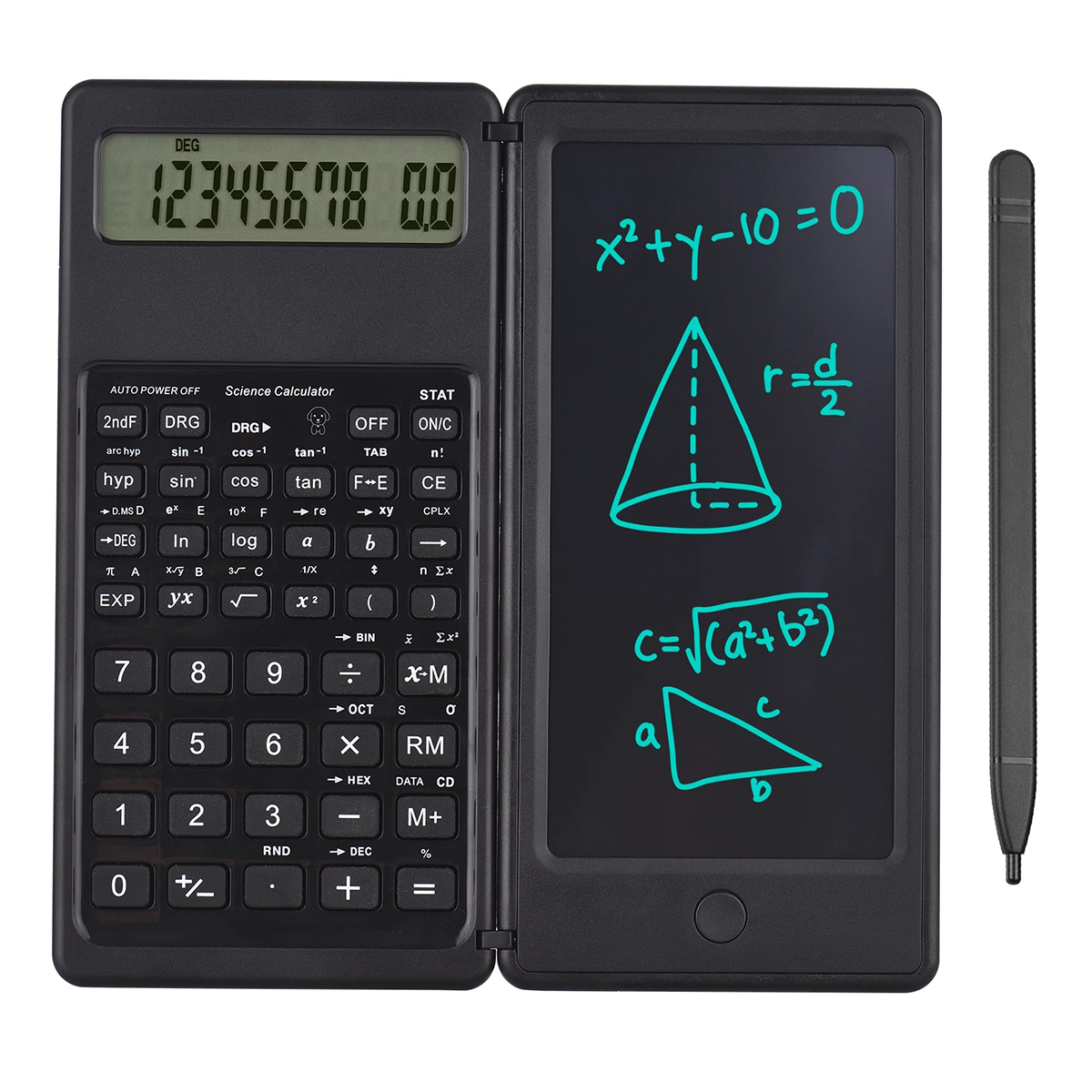 折りたたみ式関数電卓 10 桁デジタル大型ディスプレイ、消去 - Digital Drawing Tablet のレビューと価格