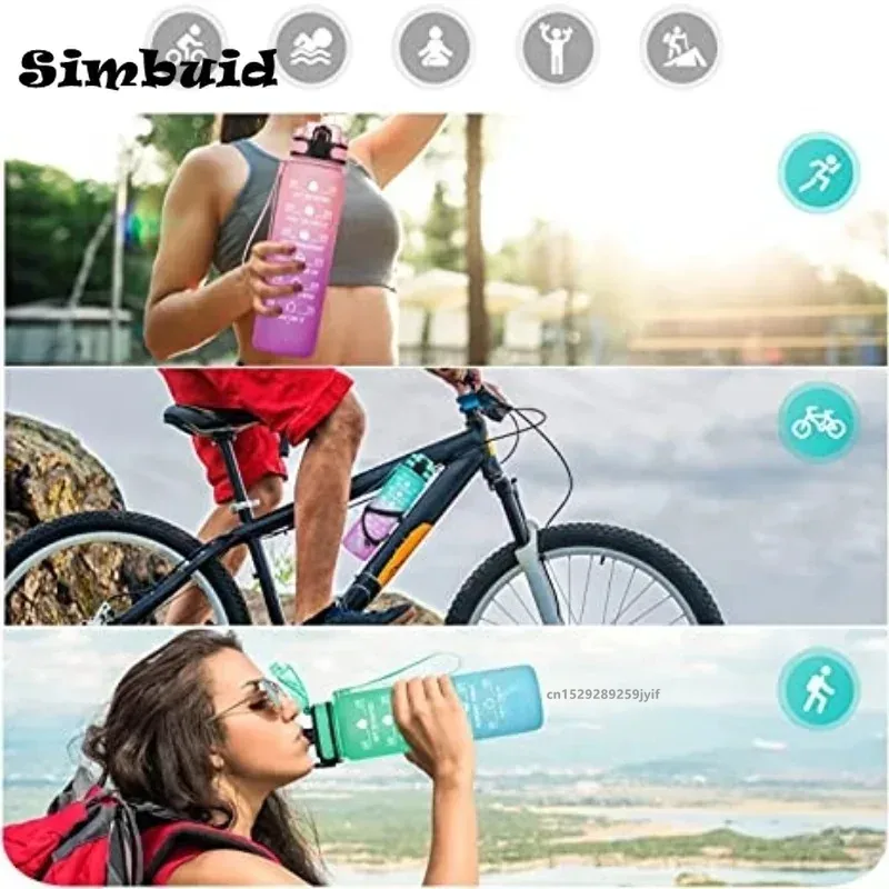 モチベーションを高めるスポーツウォーターボトル、ストロー付き - Smart Water Bottle Tracker のレビューと価格