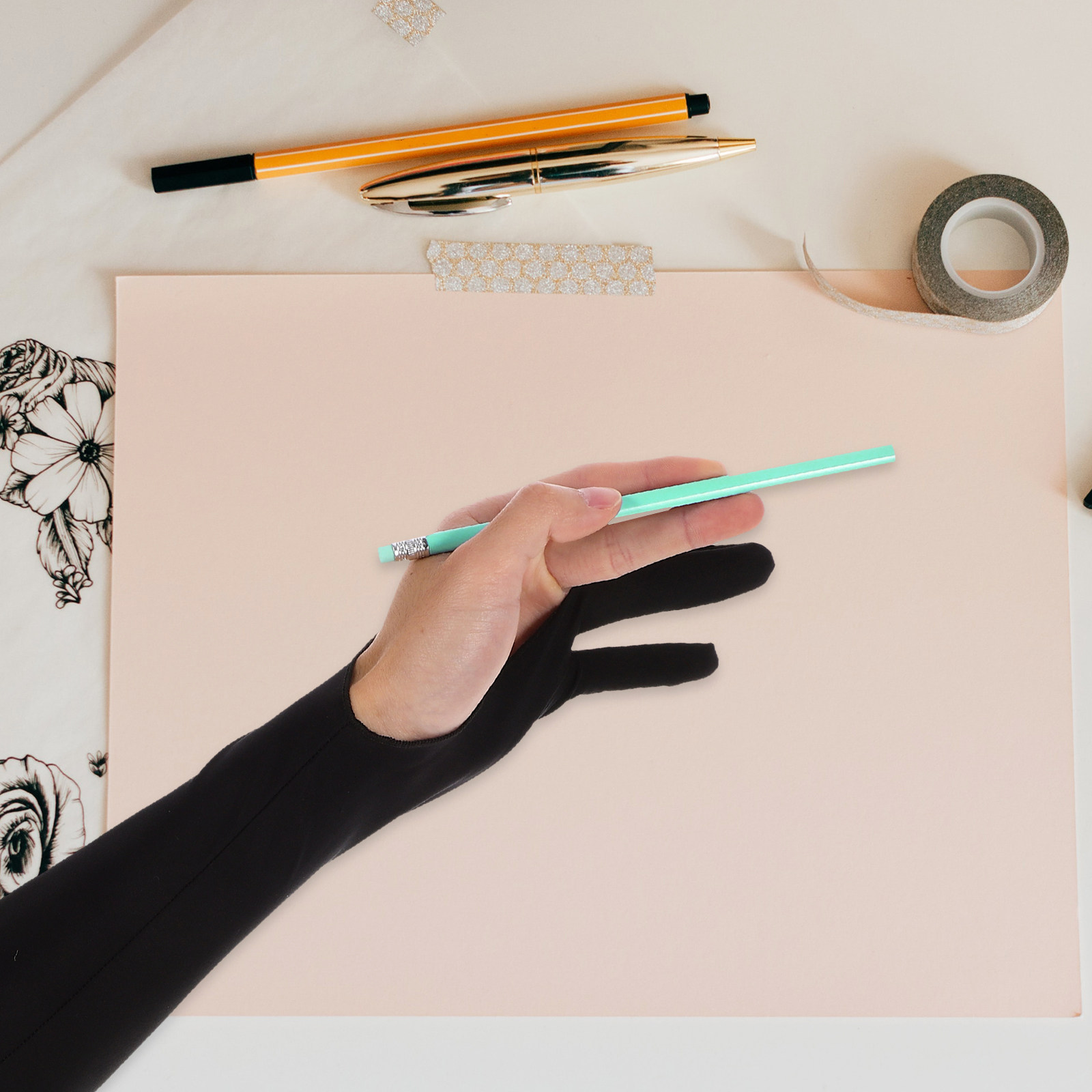 アーティスト用描画グローブ 二本指通気性滑り止めグローブ デ - Digital Drawing Tablet のレビューと価格